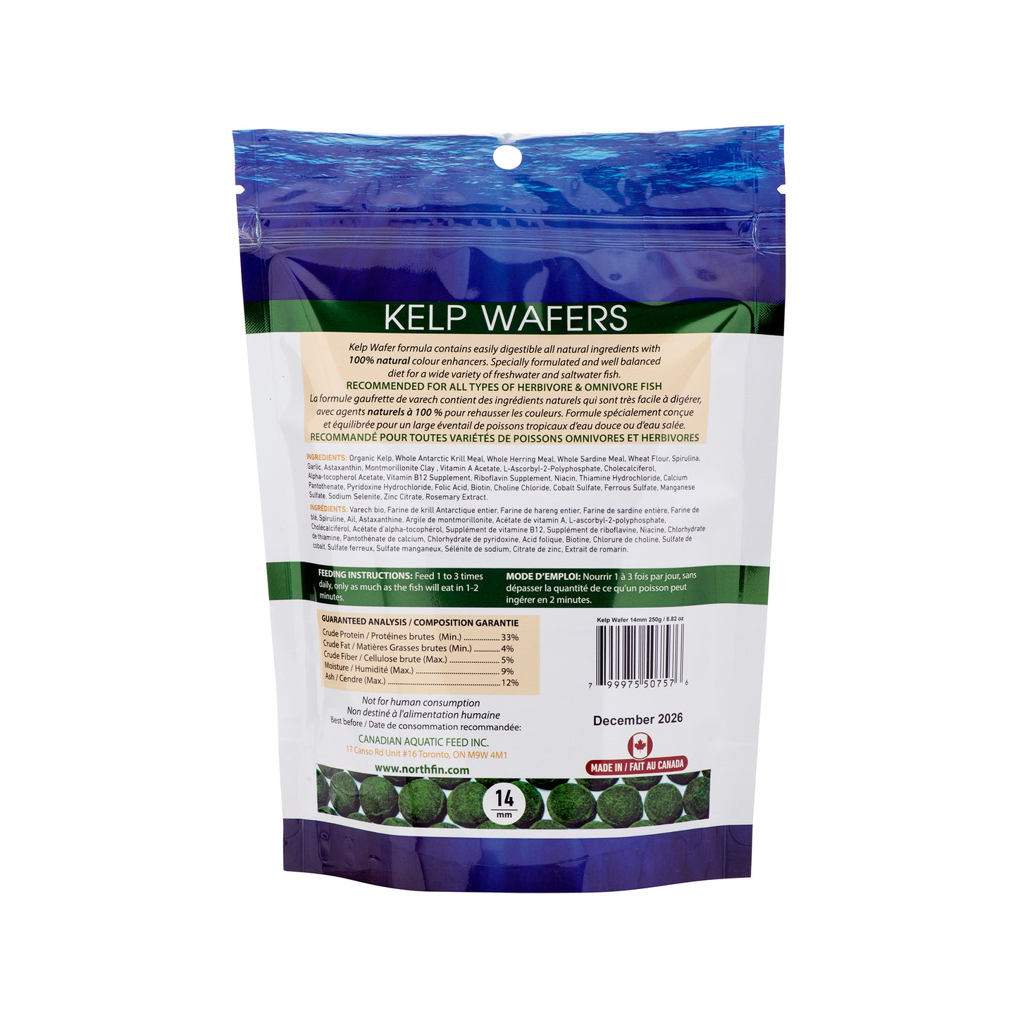 NorthFin Kelp Wafers - Angie's Fish Room