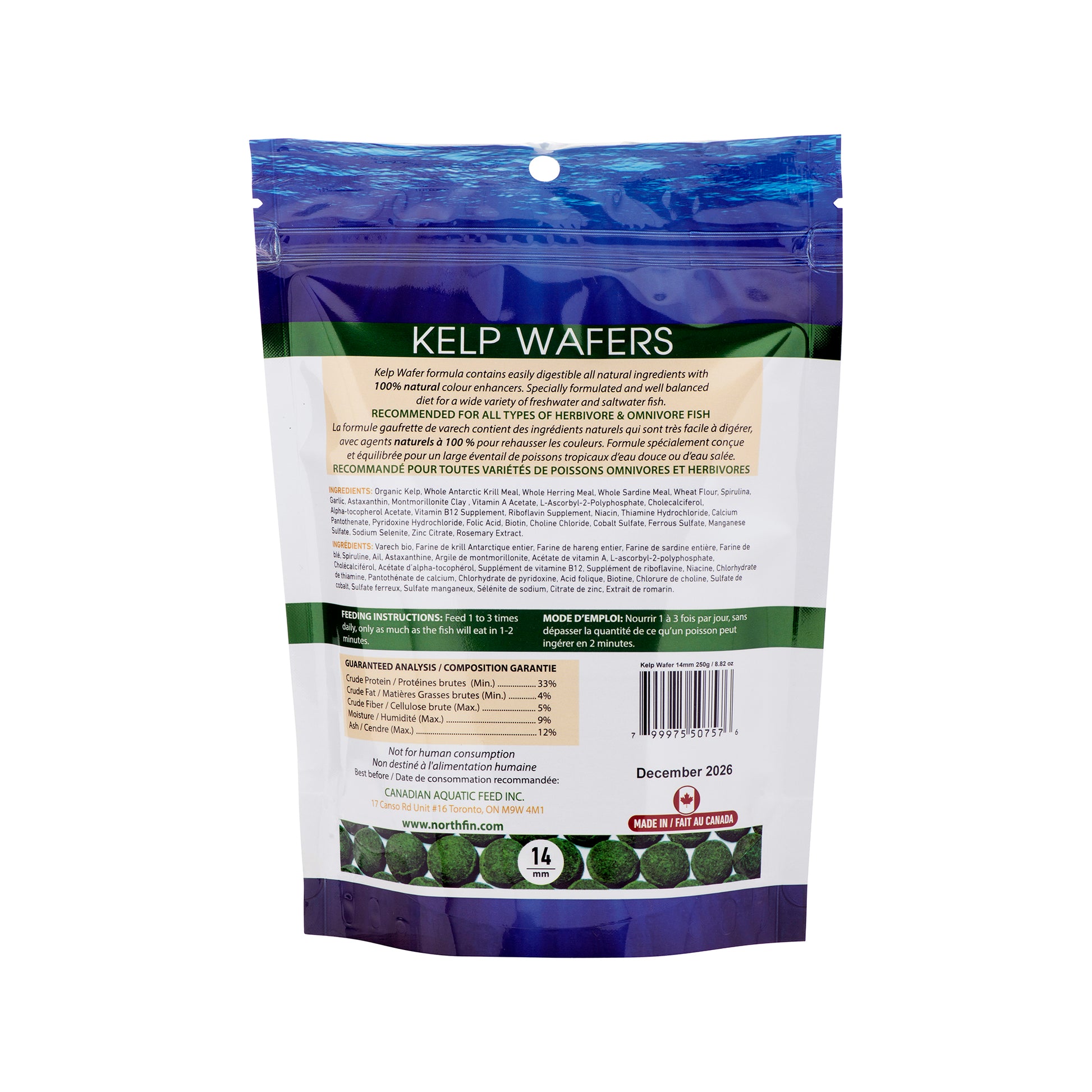 NorthFin Kelp Wafers - Angie's Fish Room