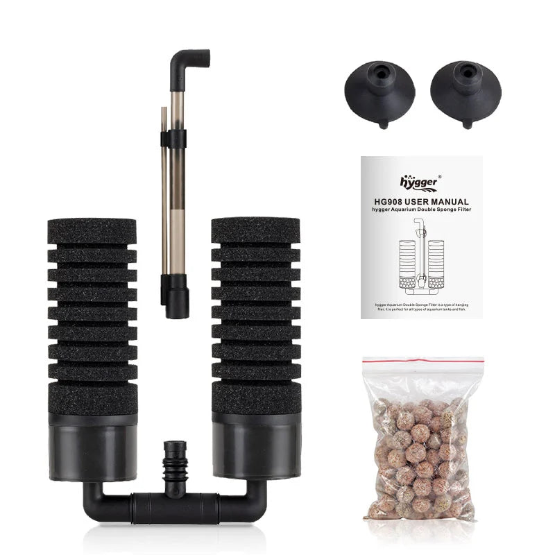 Sponge filter safe for angelfish fry shrimp and delicate freshwater fish

